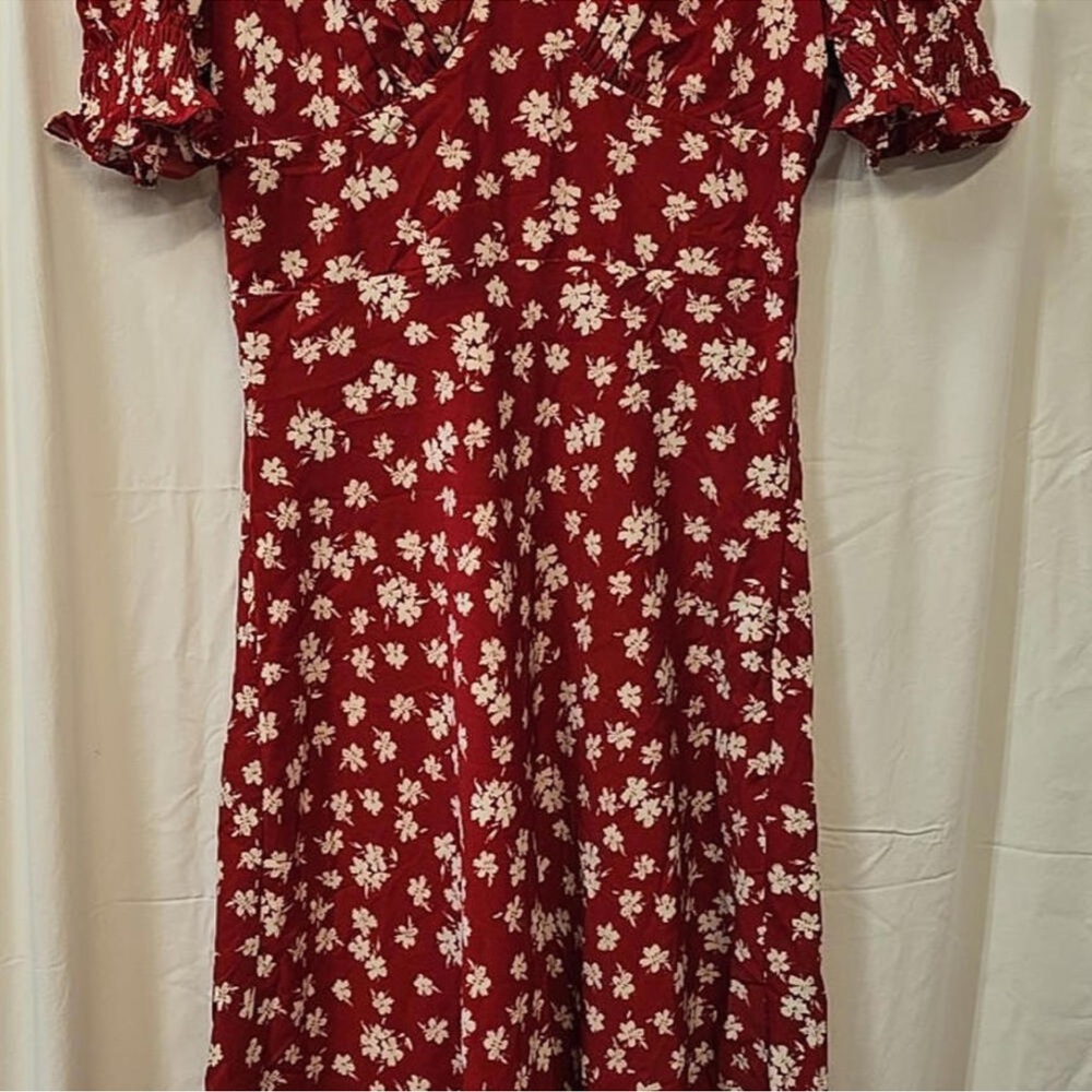 NWT Simply Retro Stormi Floral Midi Dress | Lace Trim | Size S - Picture 7 of 13